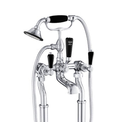 Traditional bath mixer tap with handset
