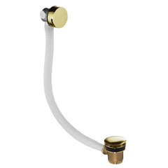 Bath filler with clicker waste and overflow - Brushed brass
