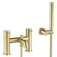 Bath Shower Mixer & Shower Kit - Brushed Brass Finish