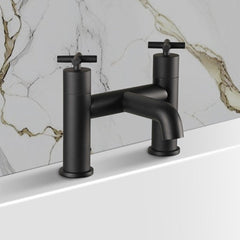 Matt black bath filler tap
