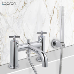 Bath Shower Mixer Tap with Shower Kit - Chrome