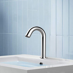 Chrome bathroom basin sensor tap