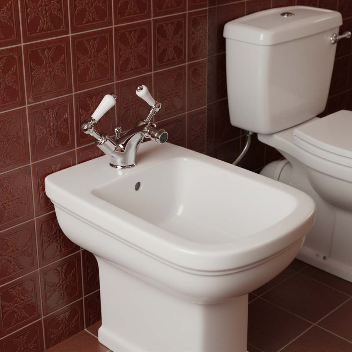Bidet tap with pop up waste 