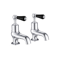 Polished chrome deck mounted bath tap - Set of 2
