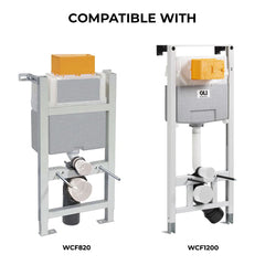 Black toilet flush plate wall hung system