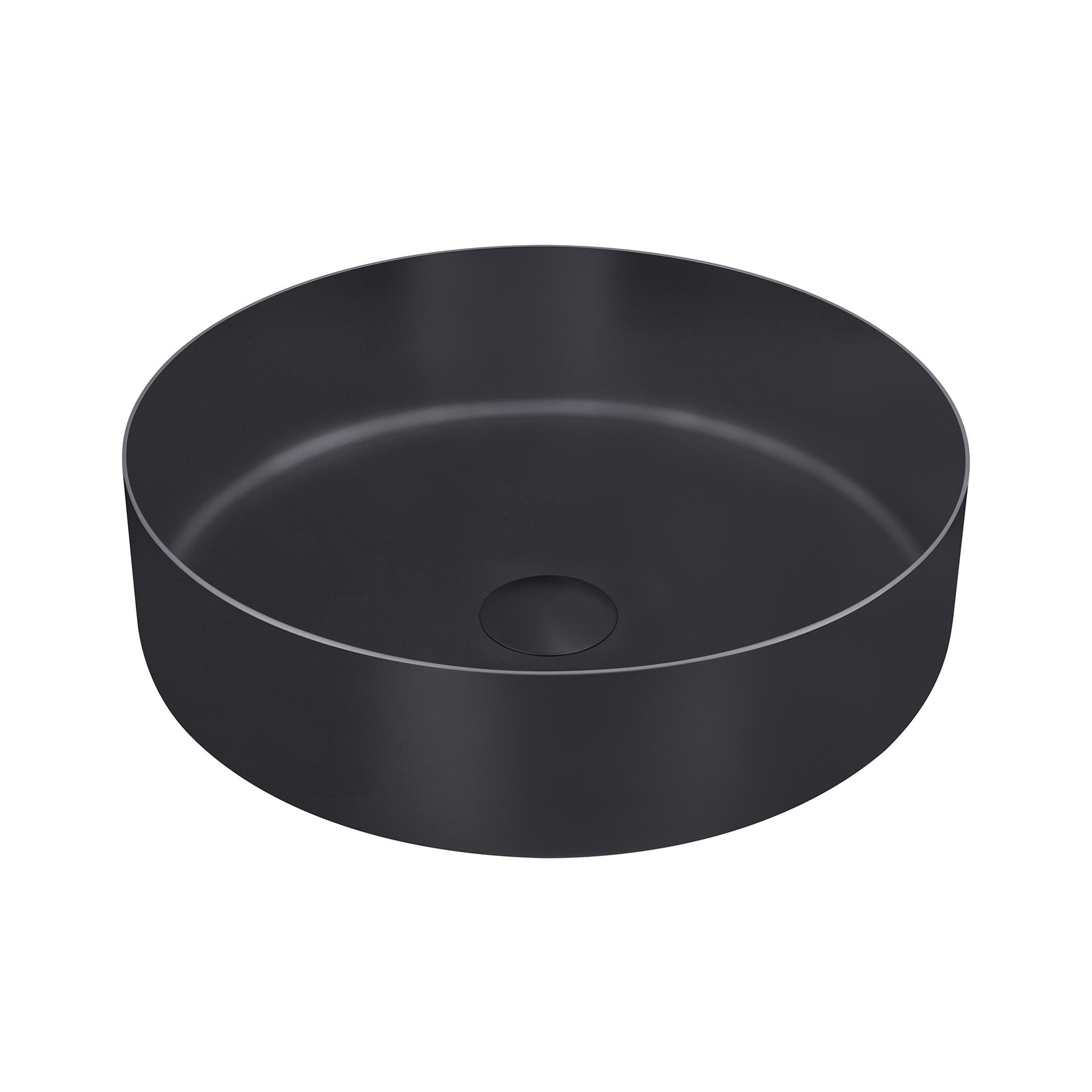 Round Countertop Sink - Matt Black Finish-Tapron