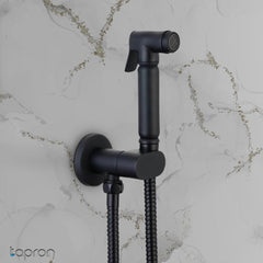 Black Douche Spray Kit with Hose and Wall Bracket 