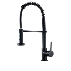 Black kitchen sink tap 