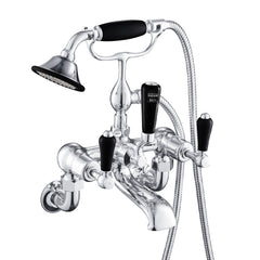 Polished chrome bath mixer tap