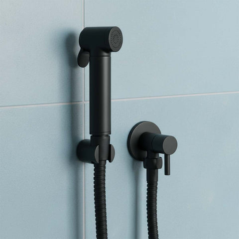 Black Round Douche Shower Spray Kit With Shut-Off Valve  - Ireland 