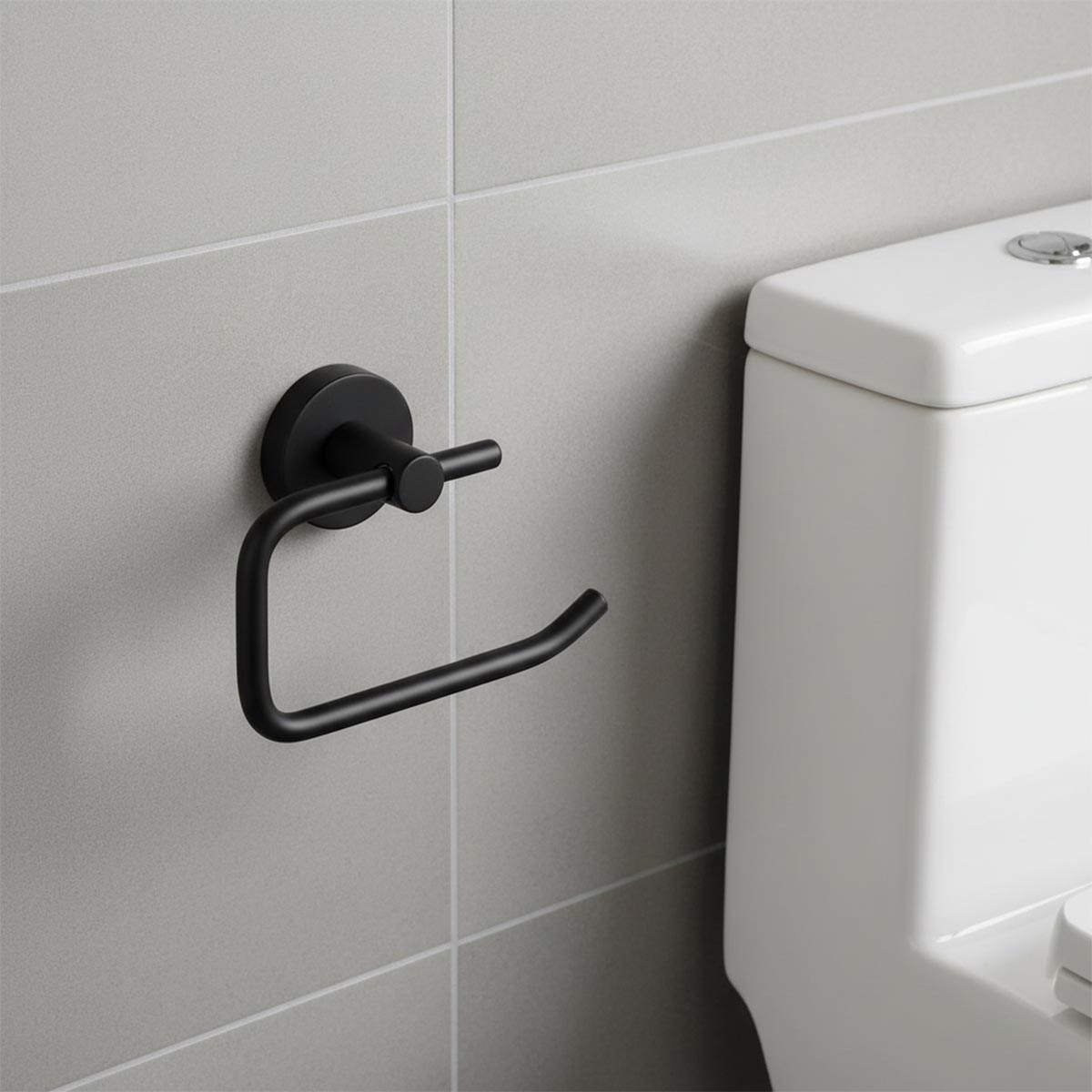 Black Toilet Roll Holder - Matt Finish