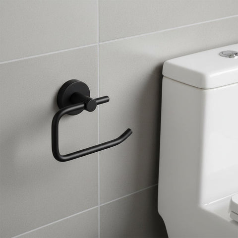 Black Toilet Roll Holder - Matt Finish