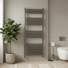 Black Towel Radiator 1200 X 600 - Brushed Black