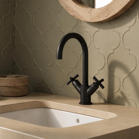 Black bathroom sink tap  Ireland  1200
