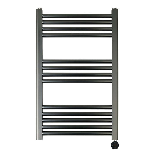 Black electric towel radiator with thermostat in Ireland 1200