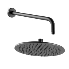 Black wall mounted shower head and arm - Tapron