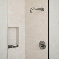 Black single function rainfall shower head - in Ireland