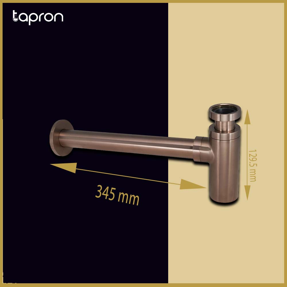 Bronze bottle trap waste-Tapron