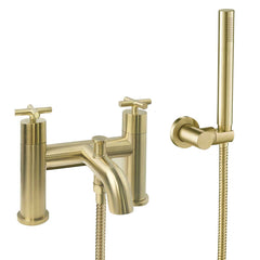 Brass Bath Shower Mixer with Handset - Brushed Brass