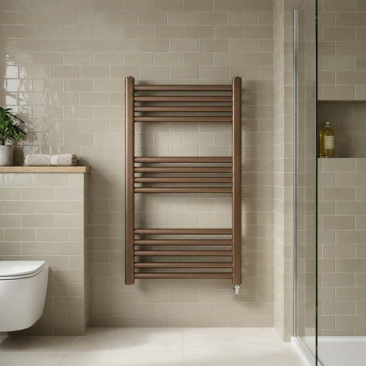 Bronze electric towel radiator 800mm - Ireland 1200