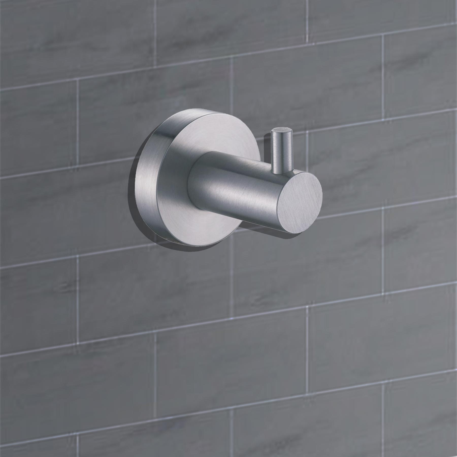 Inox Brushed Stainless Steel Single Robe Hook