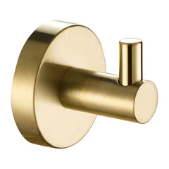 VOS Single Robe Hook Brushed Brass