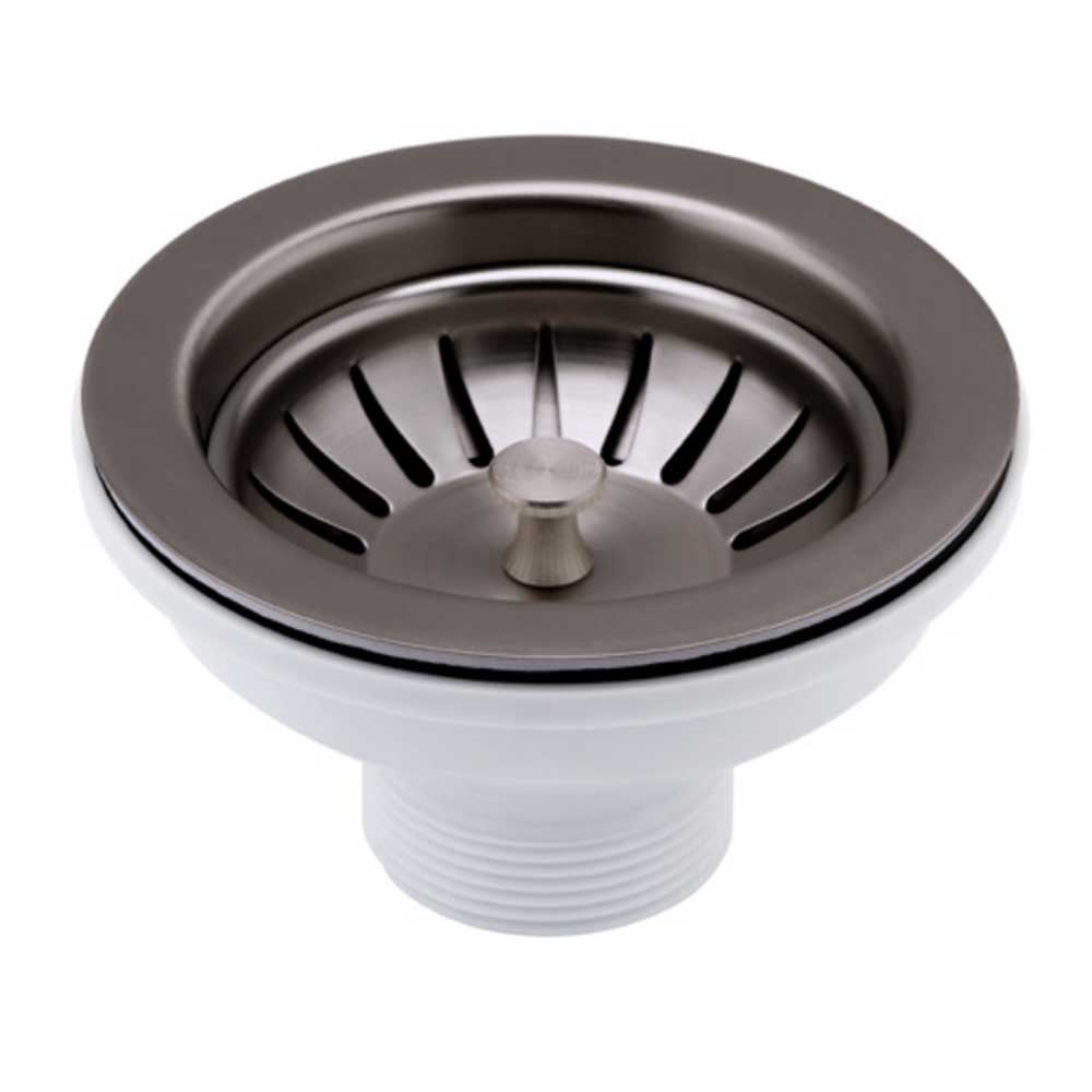 Brushed Black Basket Strainer Kitchen Sink Waste - 90mm