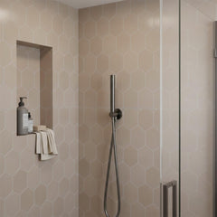 Brushed Black Round Water Outlet with Handshower 