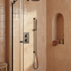 Brushed Black Shower Slider Rail Kit Ireland 
