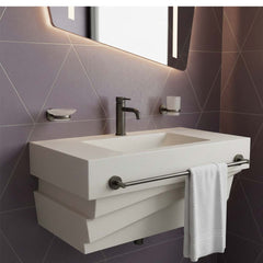 Brushed Black Tumbler Holder with Tumbler, Soap Dish and Towel Bar Holder