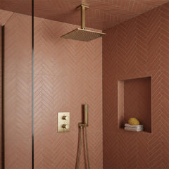 Brushed BrassCeiling Shower Arm 150mm in Ireland