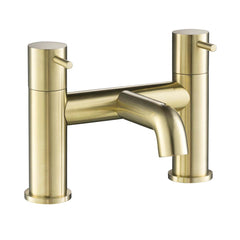 Brushed Brass Bath Filler Tap - Deck Mounted