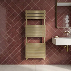 Brushed Brass Bathroom Radiator 1200mm x 500mm - Ireland