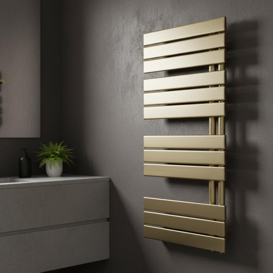 Brushed Brass Heated Towel Rail Radiator
