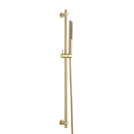 Brushed Brass Shower Slider Rail Kit 1200