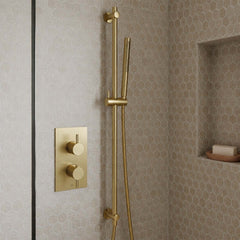 Brushed Brass Shower Slider Rail Kit 900mm - Ireland
