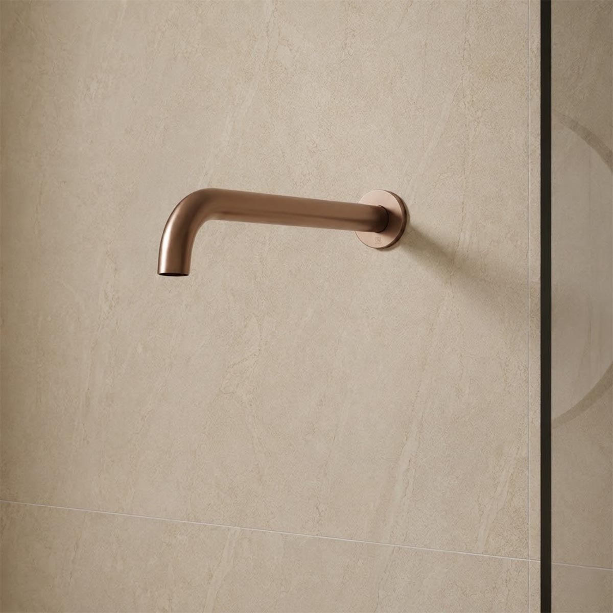 Brushed Bronze Single Function Shower Head wall mounted in  Ireland