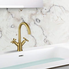 Gold mono basin mixer tap