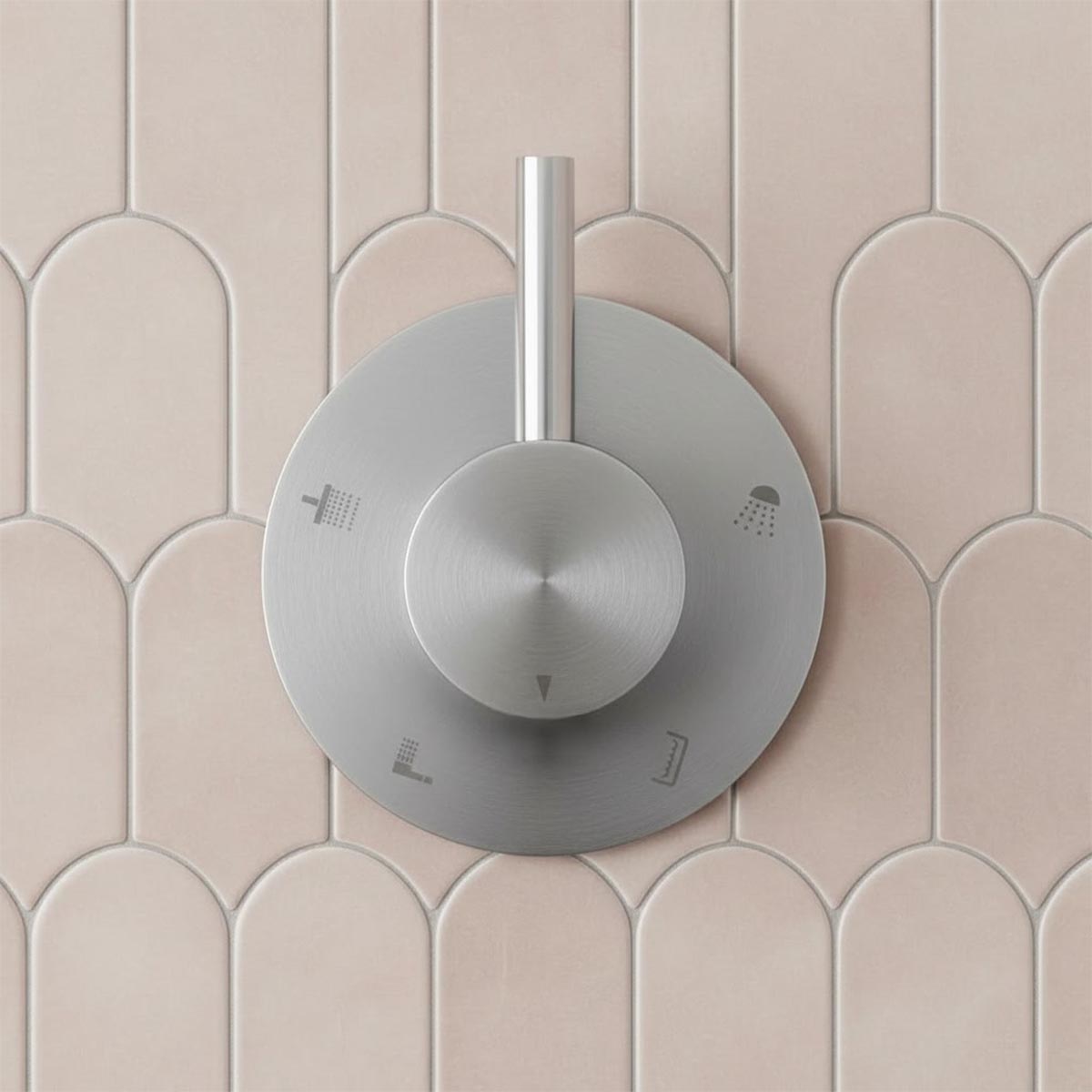 Brushed Stainless Steel 4  Way Shower Diverter Valve