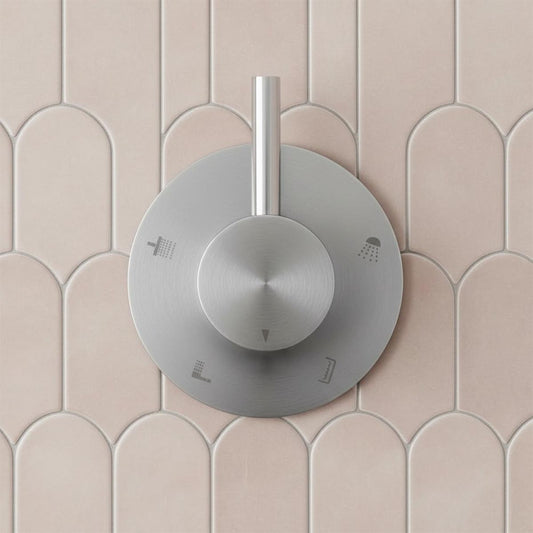 Brushed Stainless Steel 4  Way Shower Diverter Valve 1200