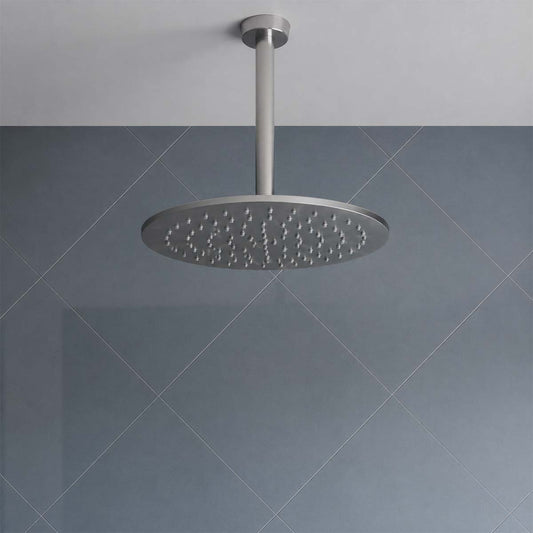 Brushed Stainless Steel Ceiling Shower Arm - 200mm 1200