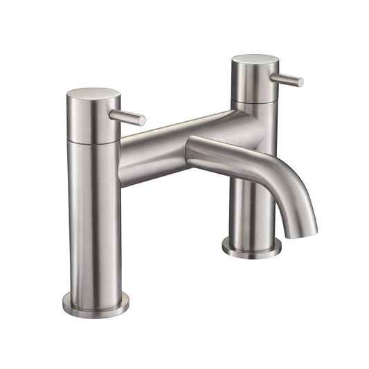 Brushed Stainless Steel Deck Mounted Bath Filler 1200