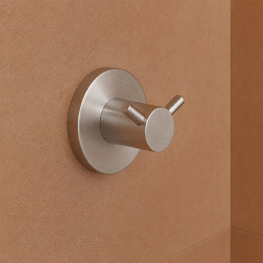 Brushed Stainless Steel Round Double Robe Hook Wall-Mounted  1200