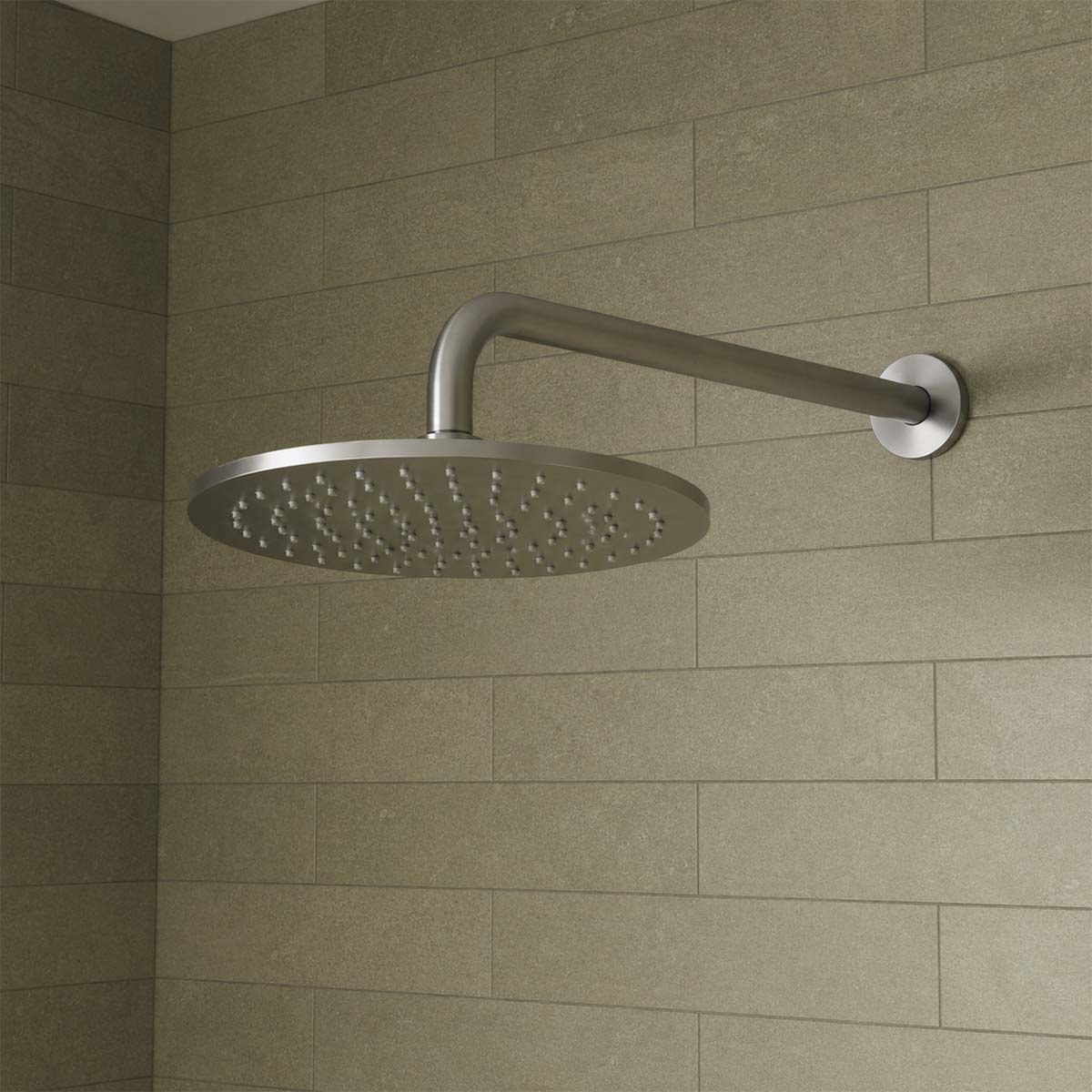 Brushed Stainless Steel Round Wall Shower Arm Ireland