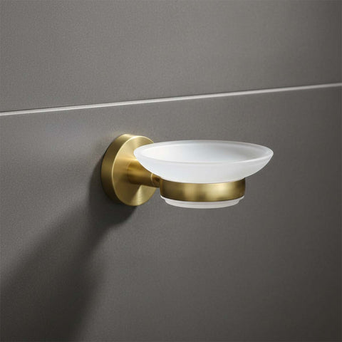 Brushed gold soap dish wall mounted 