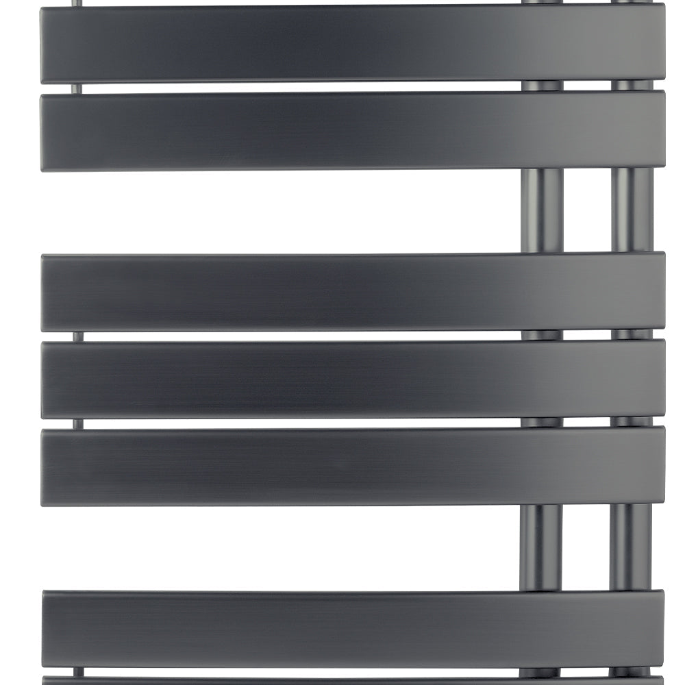 black heated towel rail