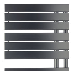 brushed black heated towel rail