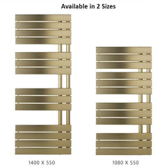 Brushed Brass heated Towel Rail