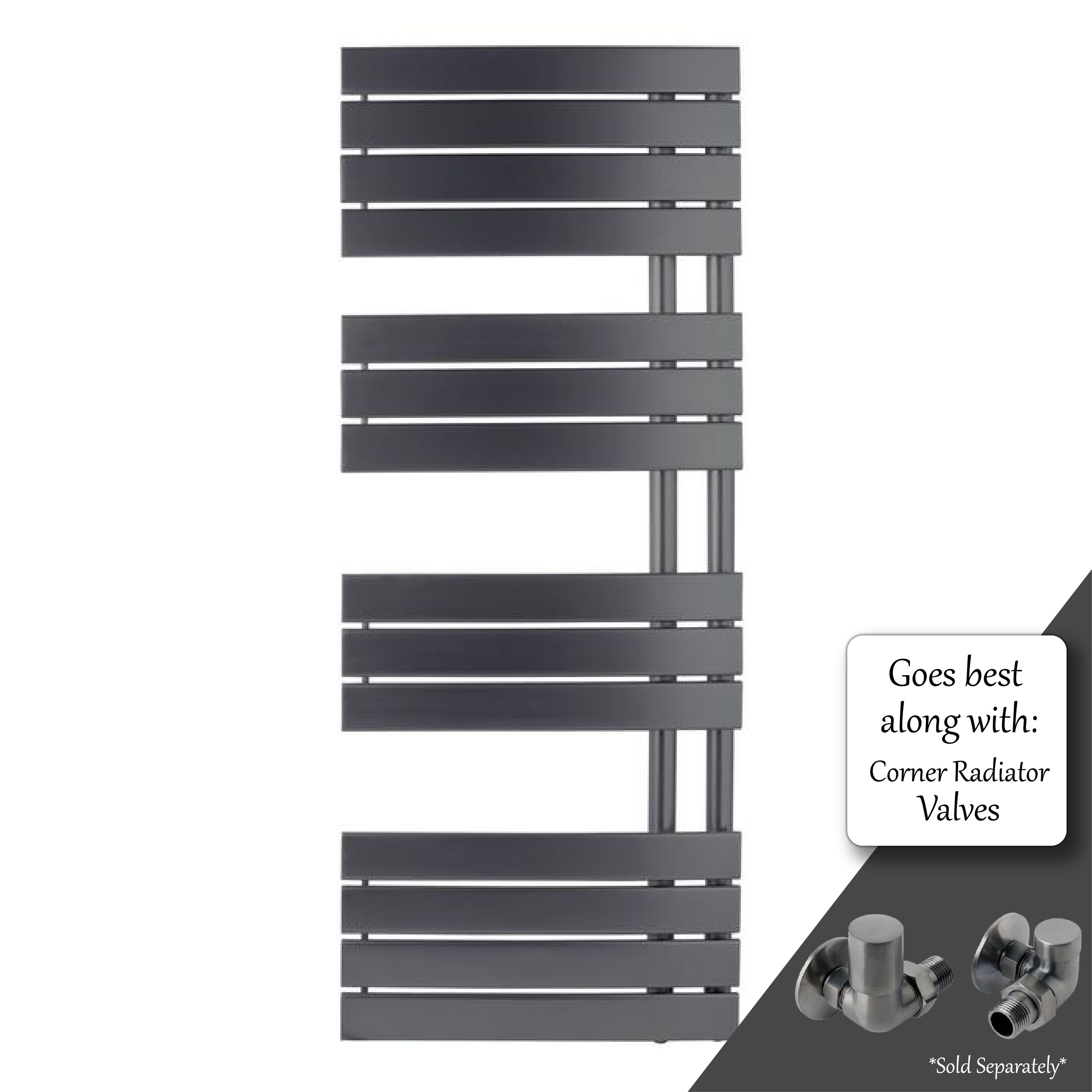 Brushed Black Towel Rail Radiator