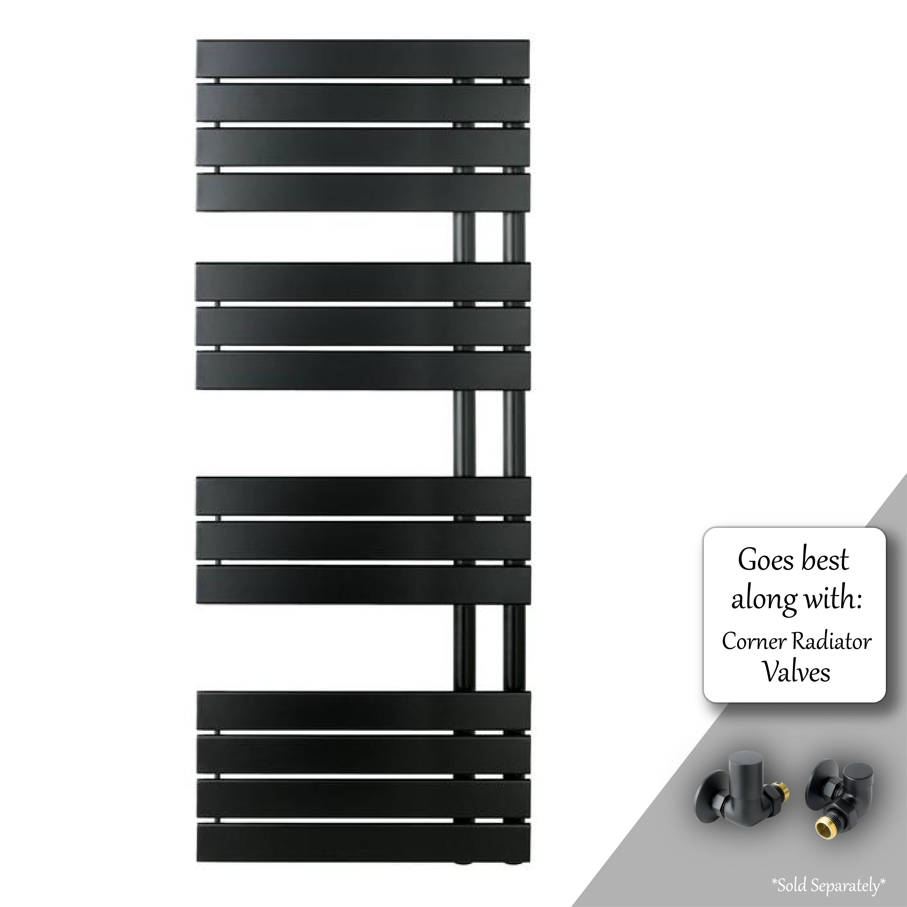 Black Towel Rail Radiator -tapron